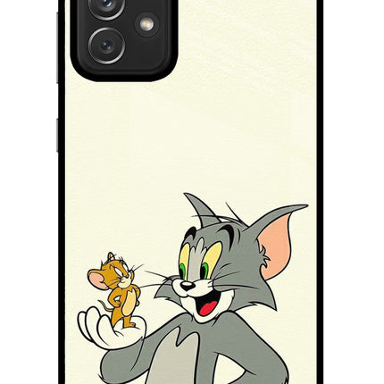 Tom & Jerry Samsung A72 Glass Case Back Cover by Casekaro