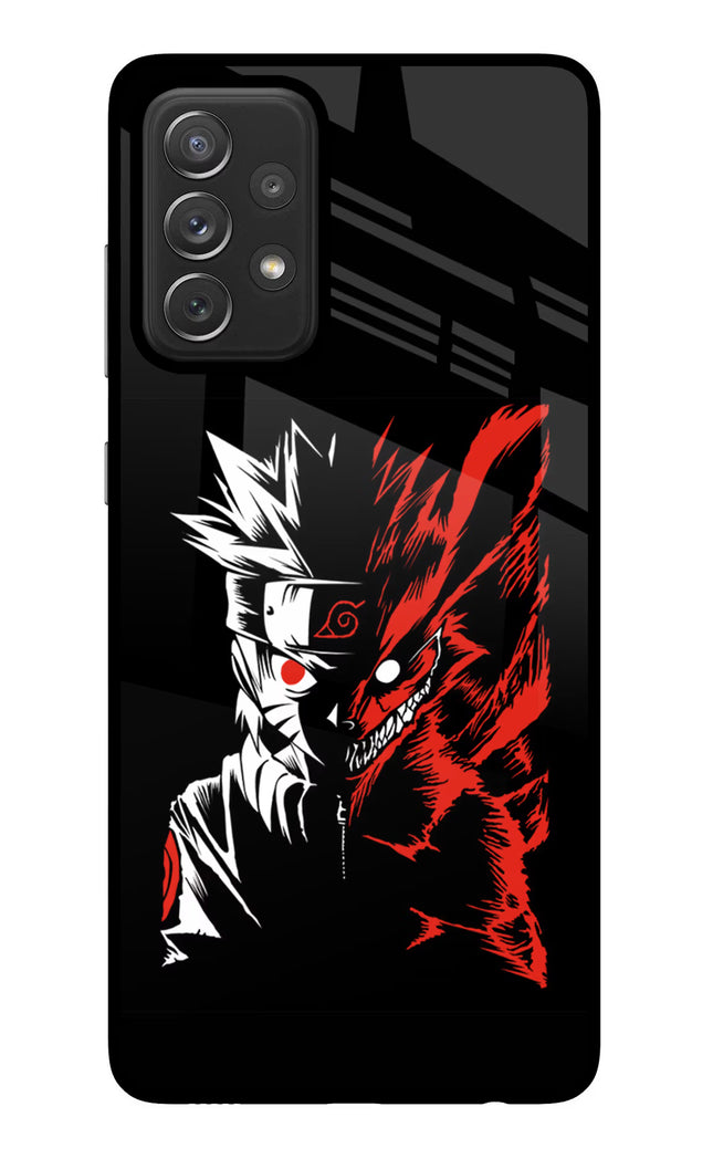 Naruto Two Face Samsung A72 Glass Case Back Cover by Casekaro
