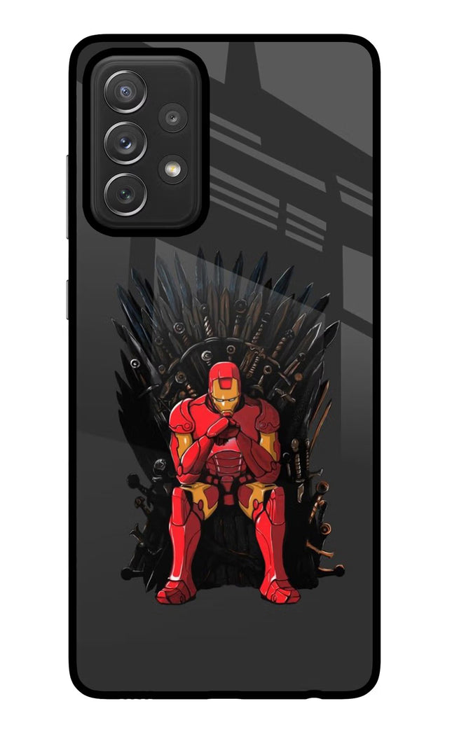 Ironman Throne Samsung A72 Glass Case Back Cover by Casekaro