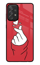 Korean Love Sign Samsung A72 Glass Case