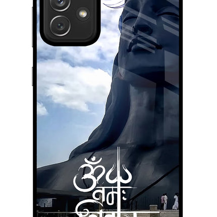 Om Namah Shivay Samsung A72 Glass Case Back Cover by Casekaro