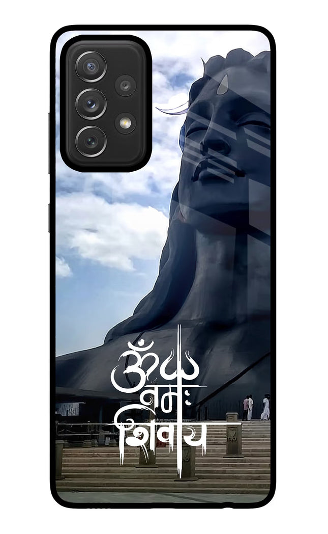 Om Namah Shivay Samsung A72 Glass Case Back Cover by Casekaro