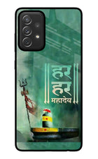 Har Har Mahadev Shivling Samsung A72 Glass Case
