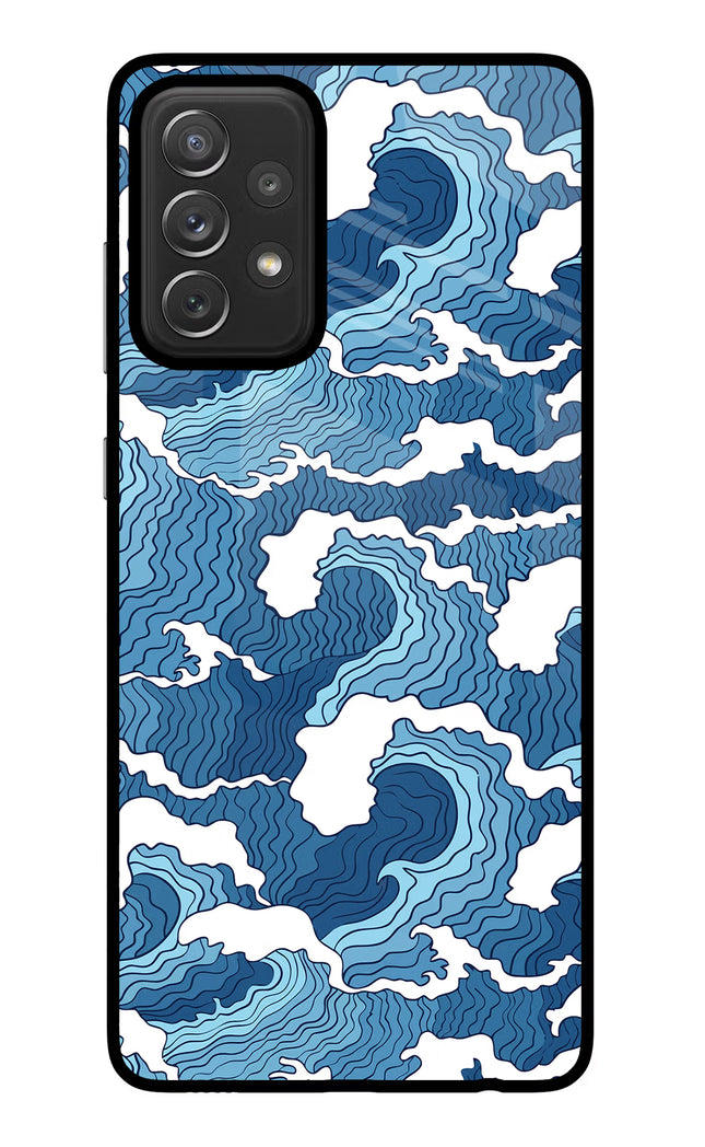 Blue Waves Samsung A72 Glass Case
