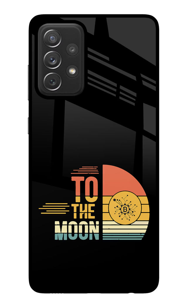 To the Moon Samsung A72 Glass Case Back Cover by Casekaro