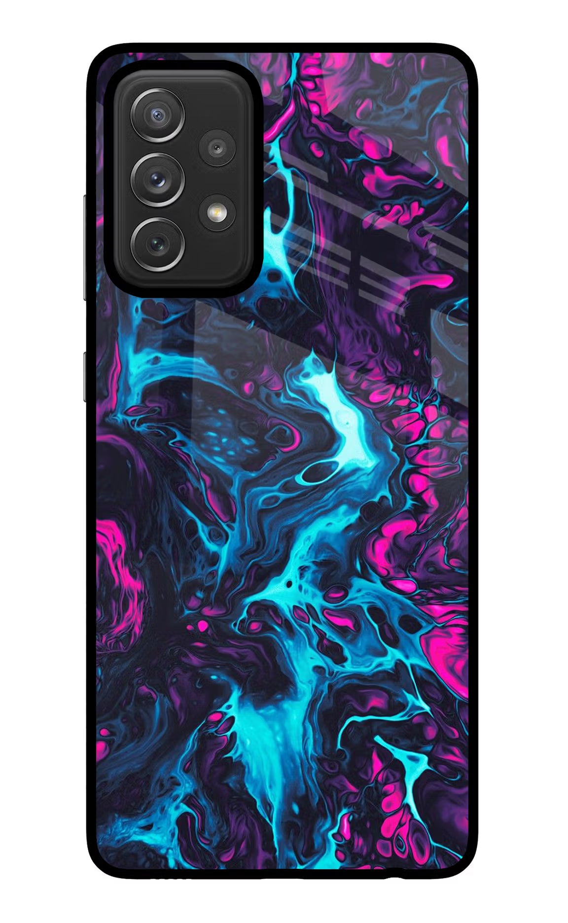 Abstract Samsung A72 Glass Case Back Cover by Casekaro