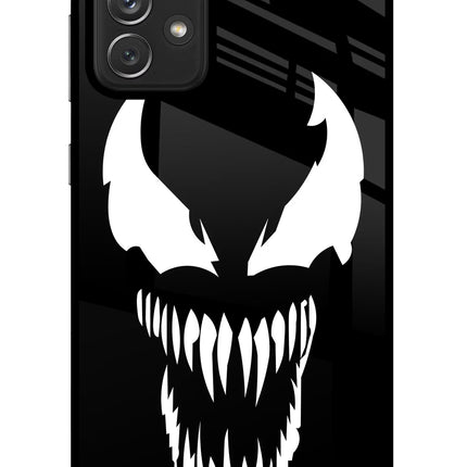 Venom Samsung A72 Glass Case Back Cover by Casekaro