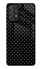 White Dots Samsung A72 Glass Case