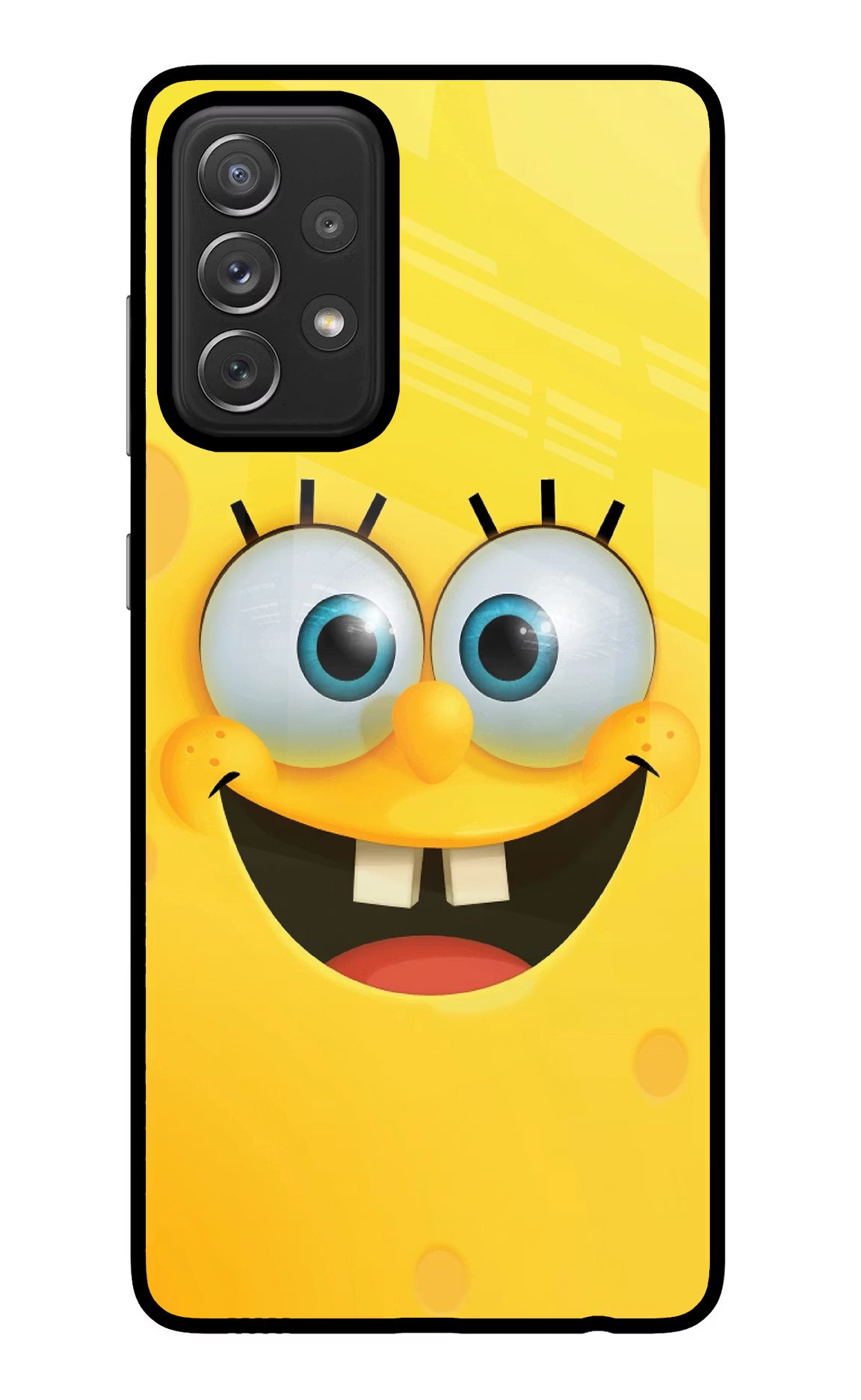 Sponge 1 Samsung A72 Glass Case Back Cover by Casekaro