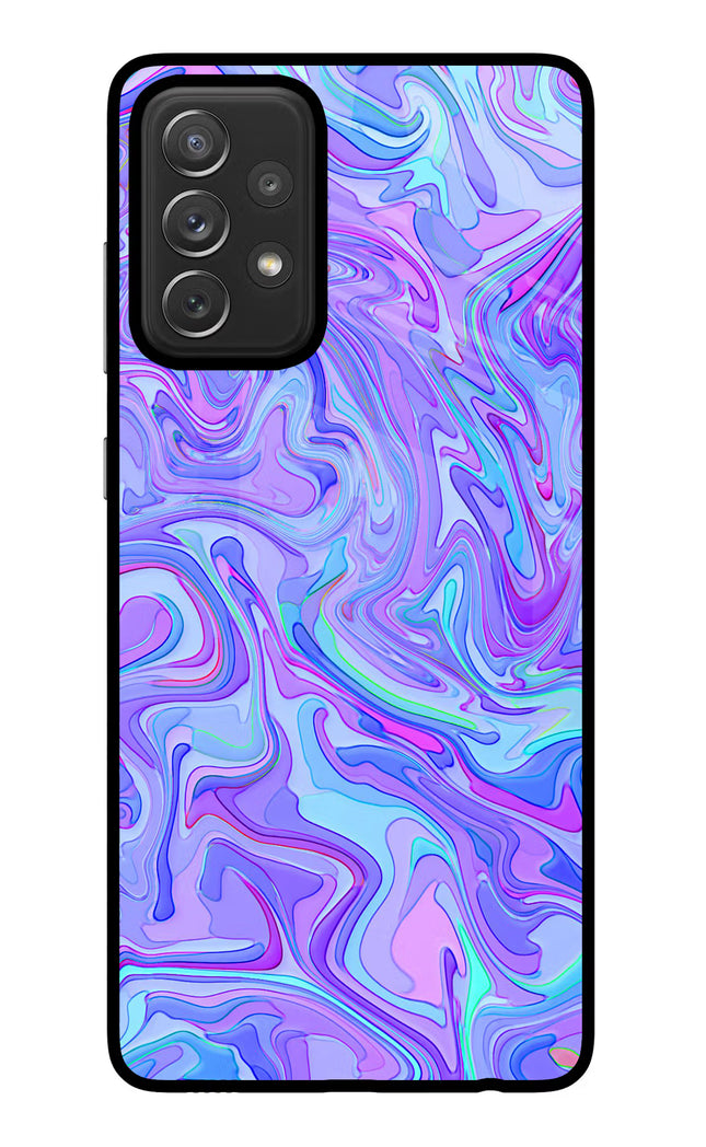 Glitter Samsung A72 Glass Case Back Cover by Casekaro