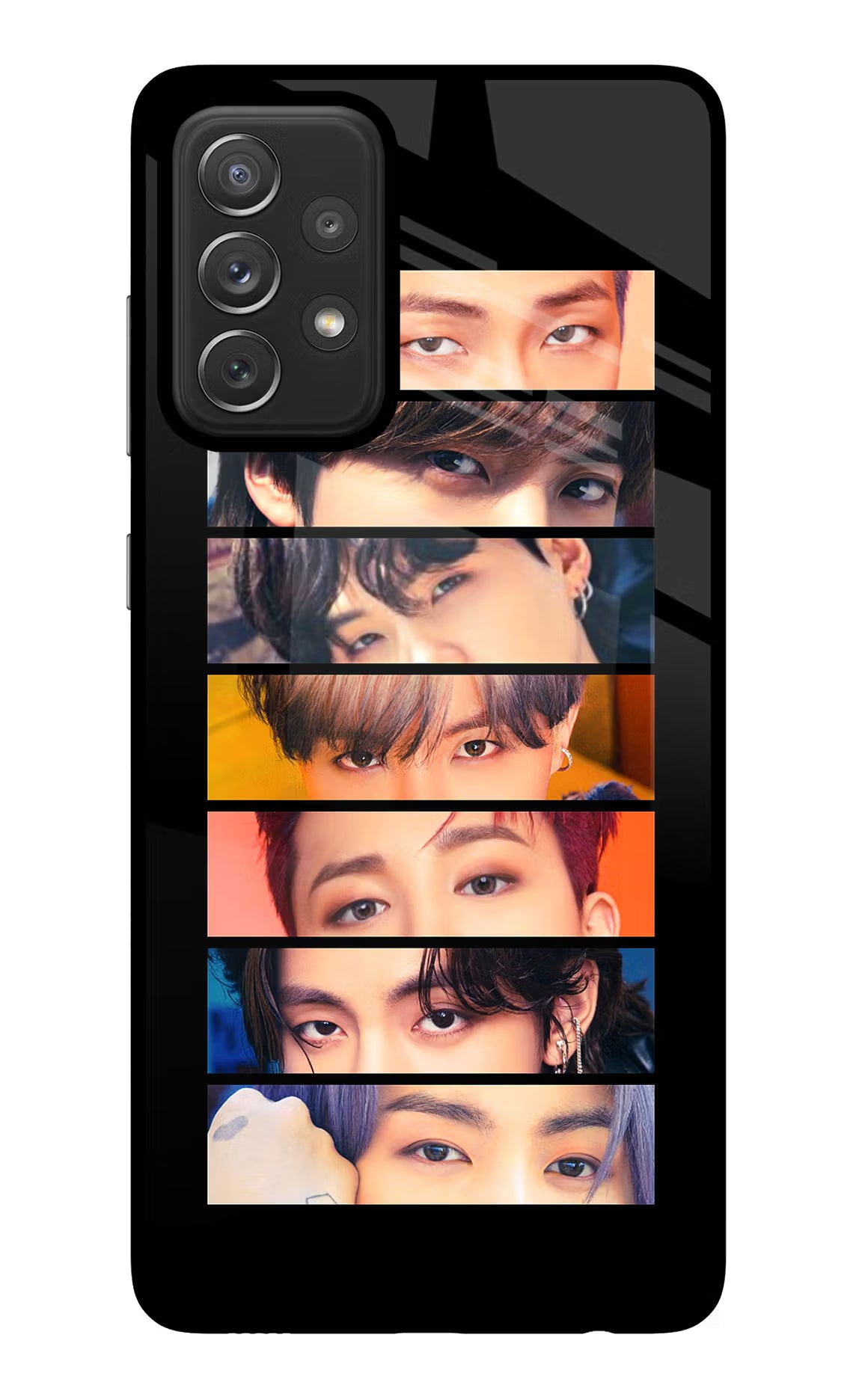 BTS Eyes Samsung A72 Glass Case Back Cover by Casekaro