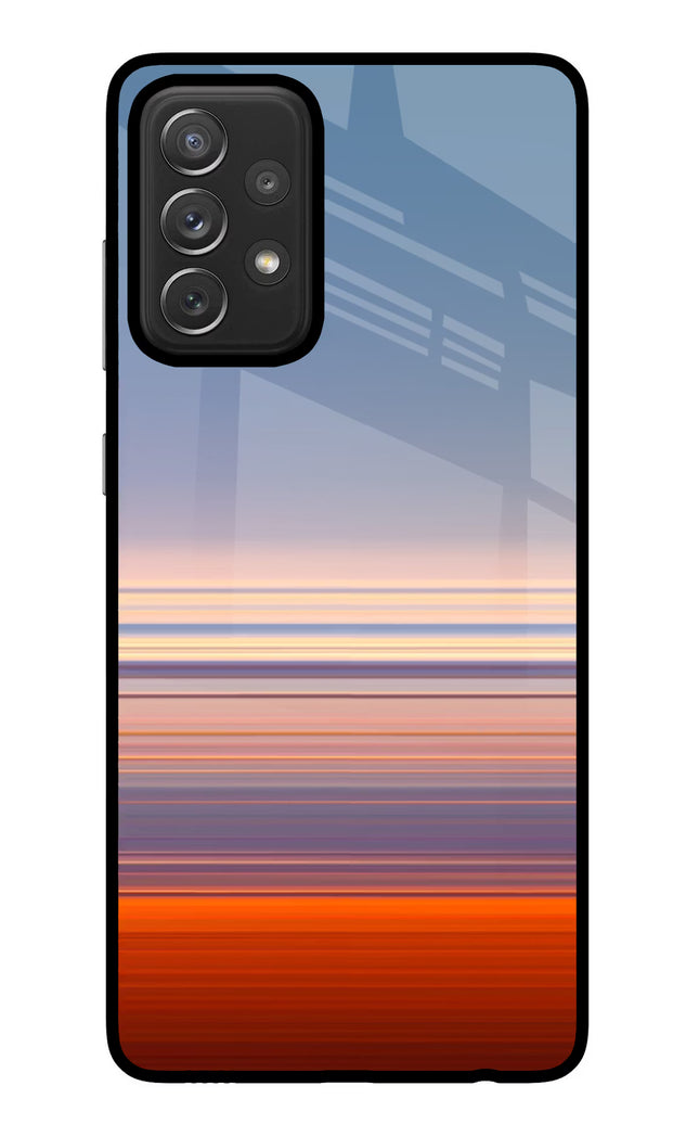 Morning Colors Samsung A72 Glass Case Back Cover by Casekaro