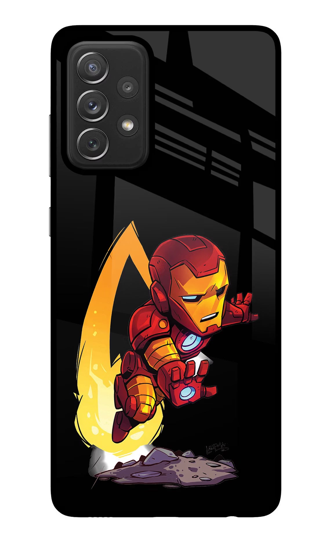 IronMan Samsung A72 Glass Case Back Cover by Casekaro