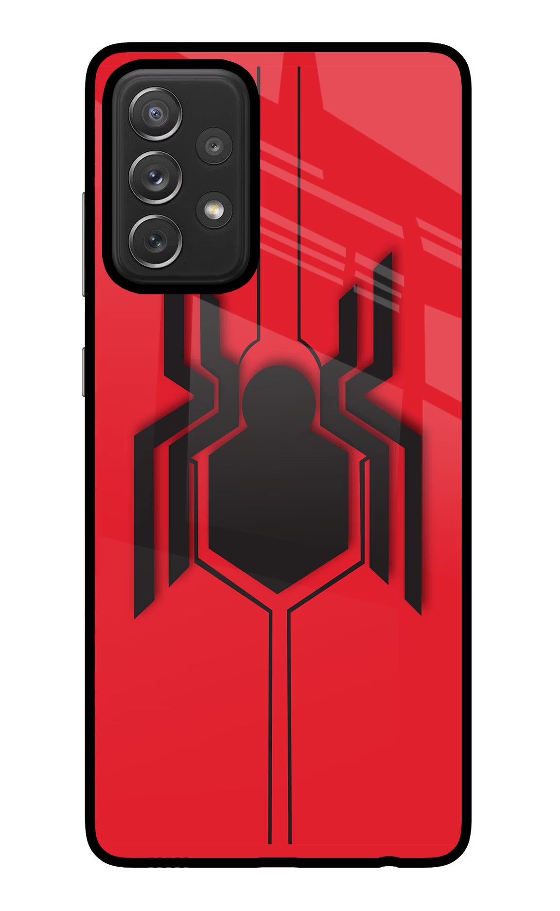 Spider Samsung A72 Glass Case Back Cover by Casekaro