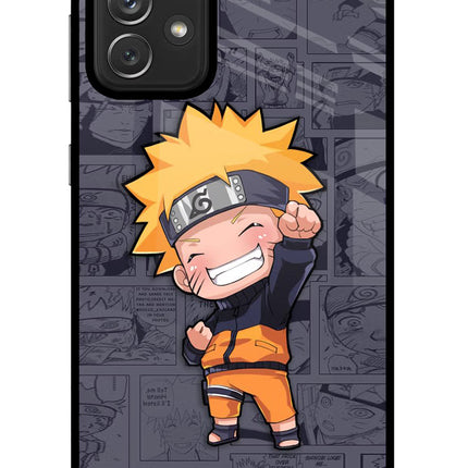 Chota Naruto Samsung A72 Glass Case Back Cover by Casekaro