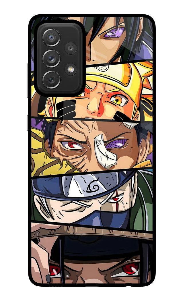 Naruto Character Samsung A72 Glass Case Back Cover by Casekaro