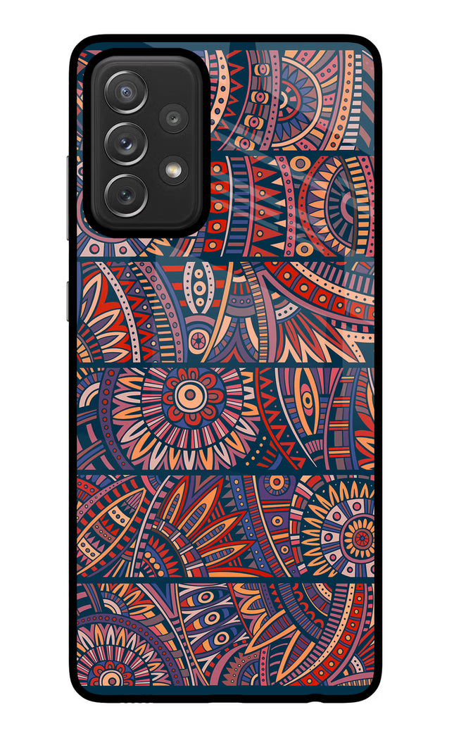 African Culture Design Samsung A72 Glass Case Back Cover by Casekaro