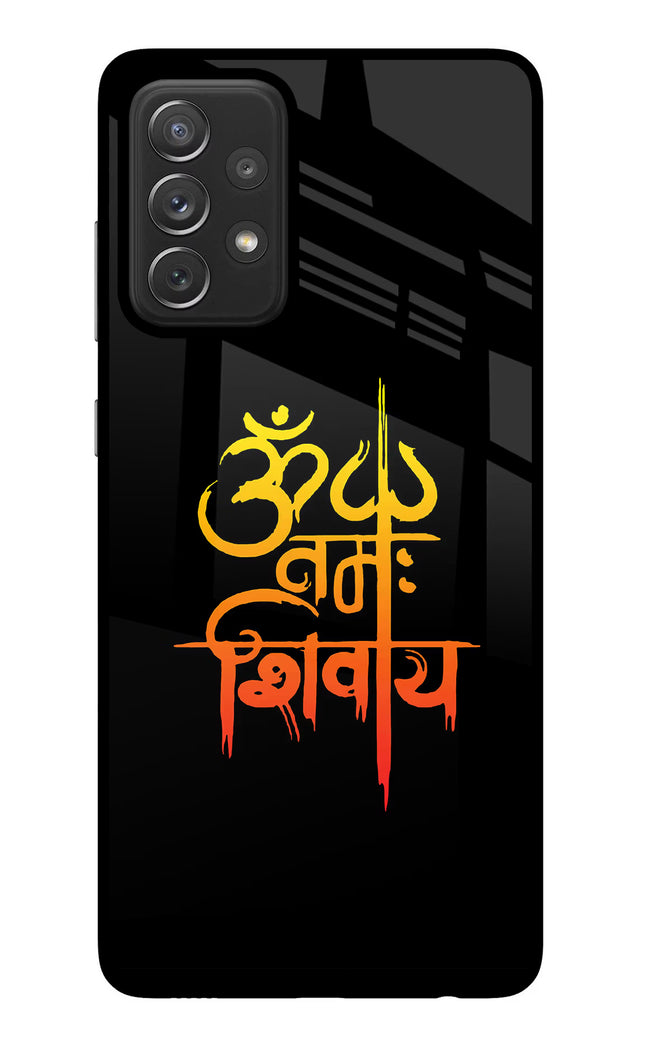 Om Namah Shivay Samsung A72 Glass Case Back Cover by Casekaro