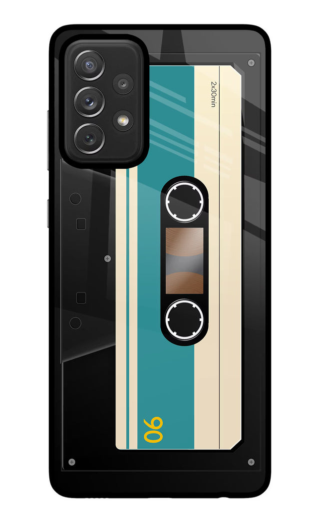 Cassette Samsung A72 Glass Case Back Cover by Casekaro