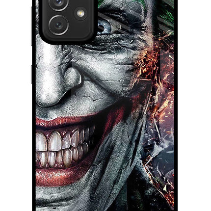 Joker Cam Samsung A72 Glass Case Back Cover by Casekaro