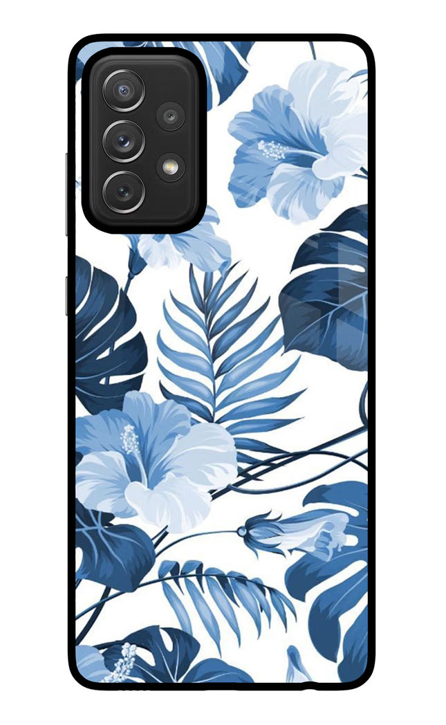 Fabric Art Samsung A72 Glass Case Back Cover by Casekaro