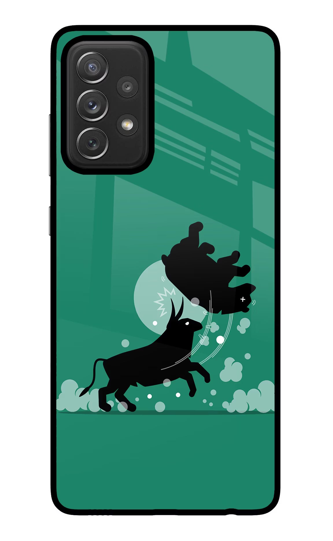 Bull Conqueror Samsung A72 Glass Case