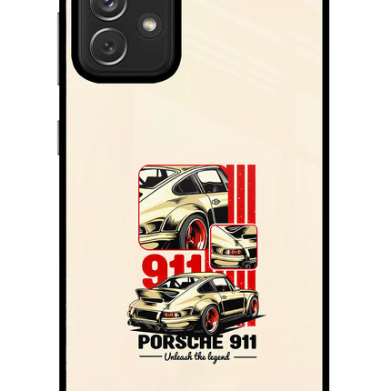 Classic Porsche 911 Samsung A72 Glass Case Back Cover by Casekaro