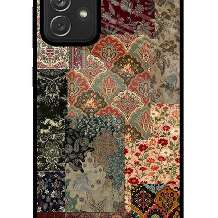 Desi Print Samsung A72 Glass Case Back Cover by Casekaro