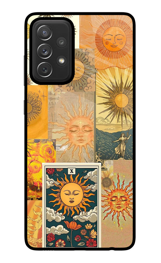 Sun Samsung A72 Glass Case Back Cover by Casekaro
