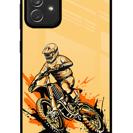 Off-Road Fury Samsung A72 Glass Case Back Cover by Casekaro