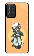 Undead Biker Samsung A72 Glass Case