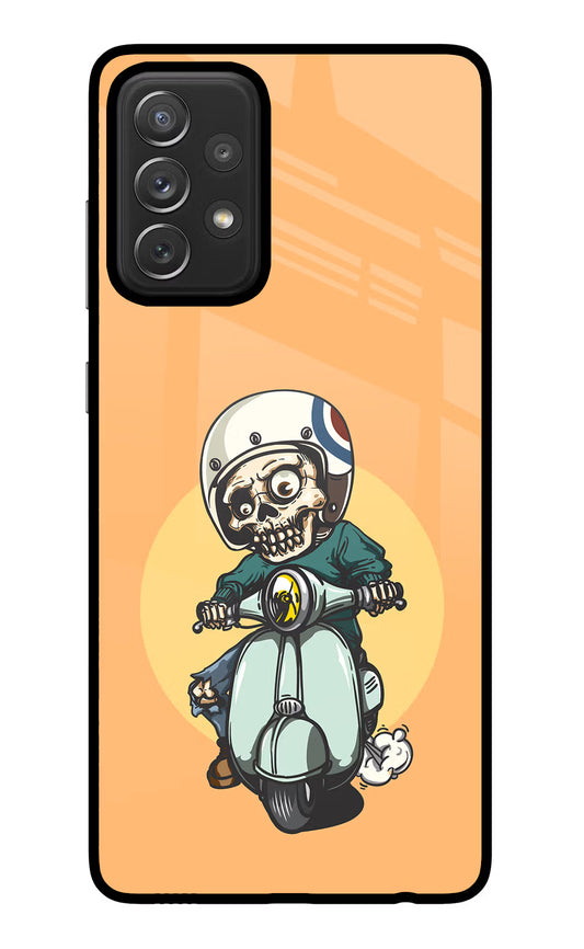 Undead Biker Samsung A72 Glass Case