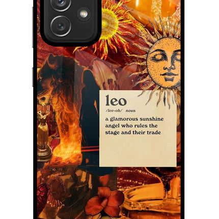 Leo Zodiac Samsung A72 Glass Case
