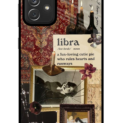Libra Zodiac Samsung A72 Glass Case