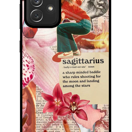 Sagittarius Zodiac Samsung A72 Glass Case