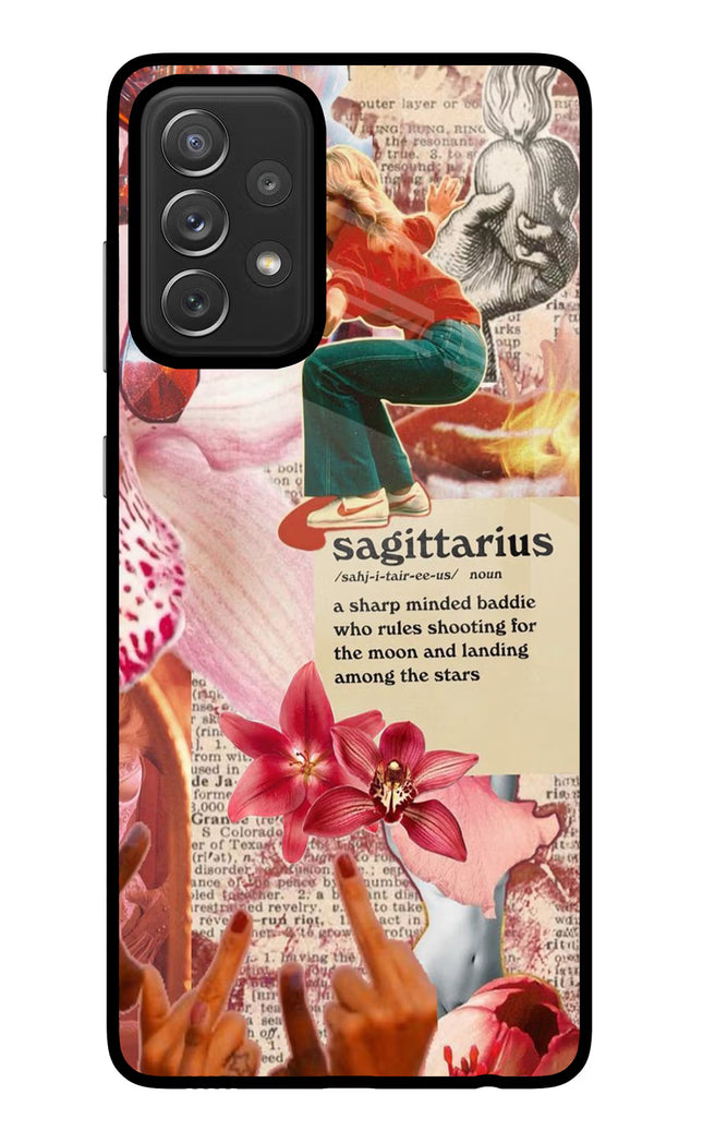 Sagittarius Zodiac Samsung A72 Glass Case Back Cover by Casekaro