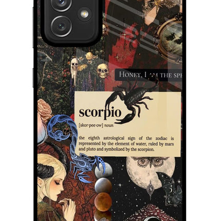 Scorpio Zodiac Samsung A72 Glass Case
