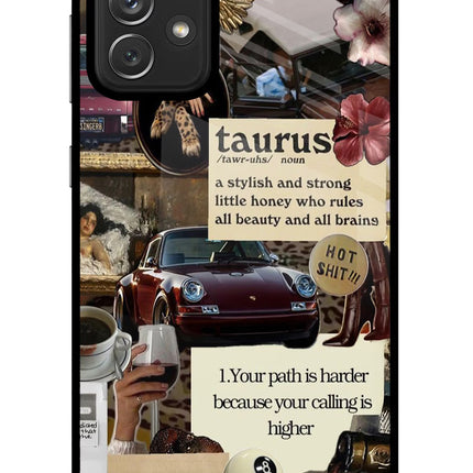 Taurus Zodiac Samsung A72 Glass Case