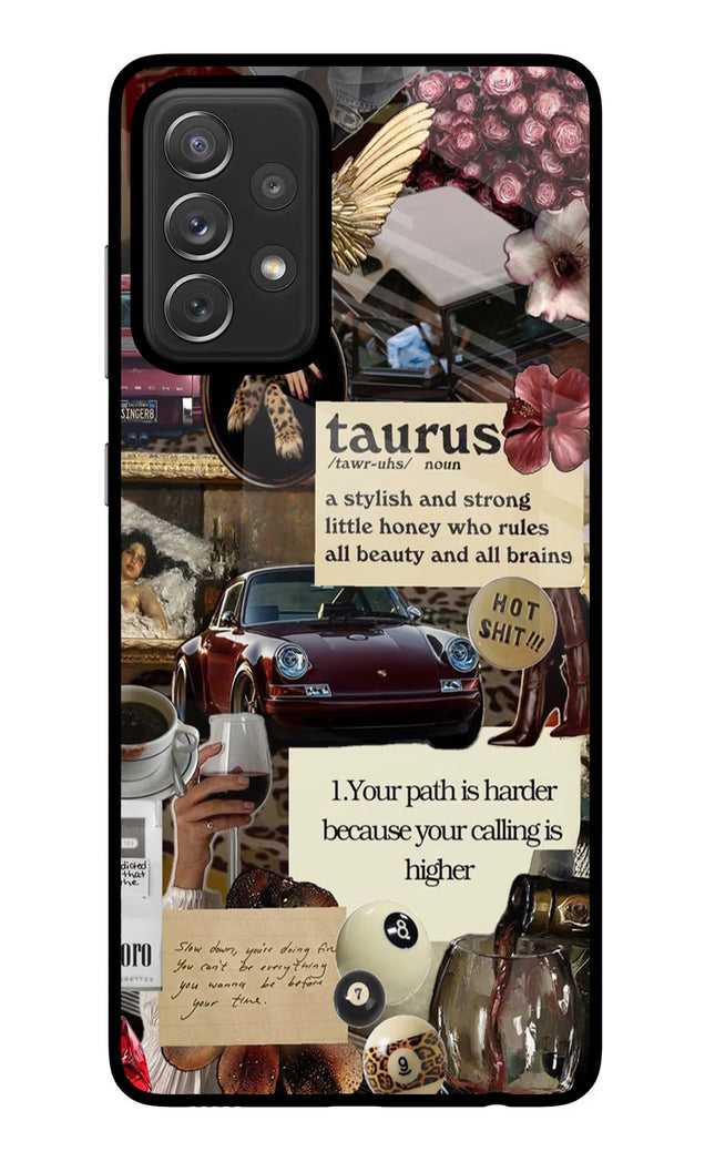 Taurus Zodiac Samsung A72 Glass Case