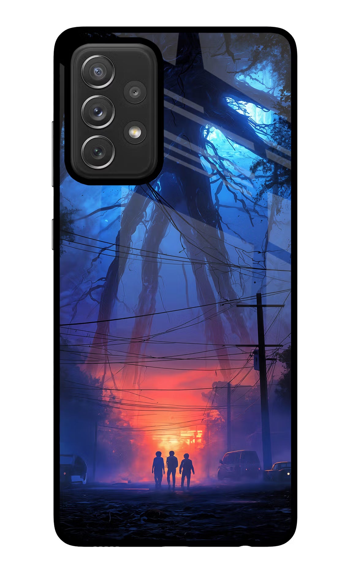 Ordinary Things Shadow Samsung A72 Glass Case Back Cover by Casekaro