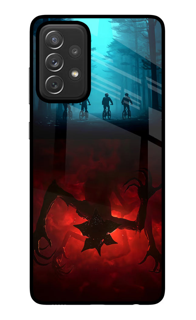 Ordinary Things Downside Up Samsung A72 Glass Case Back Cover by Casekaro
