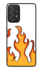 Fired Up – White Samsung A72 Glass Case