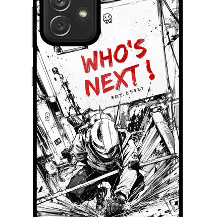 Who's Next Samsung A72 Glass Case Back Cover by Casekaro