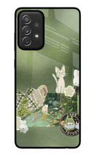 Aesthetic anime Samsung A72 Glass Case