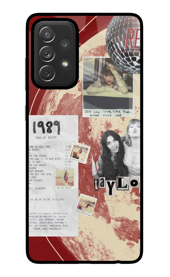 Taylor Swift Samsung A72 Glass Case Back Cover by Casekaro