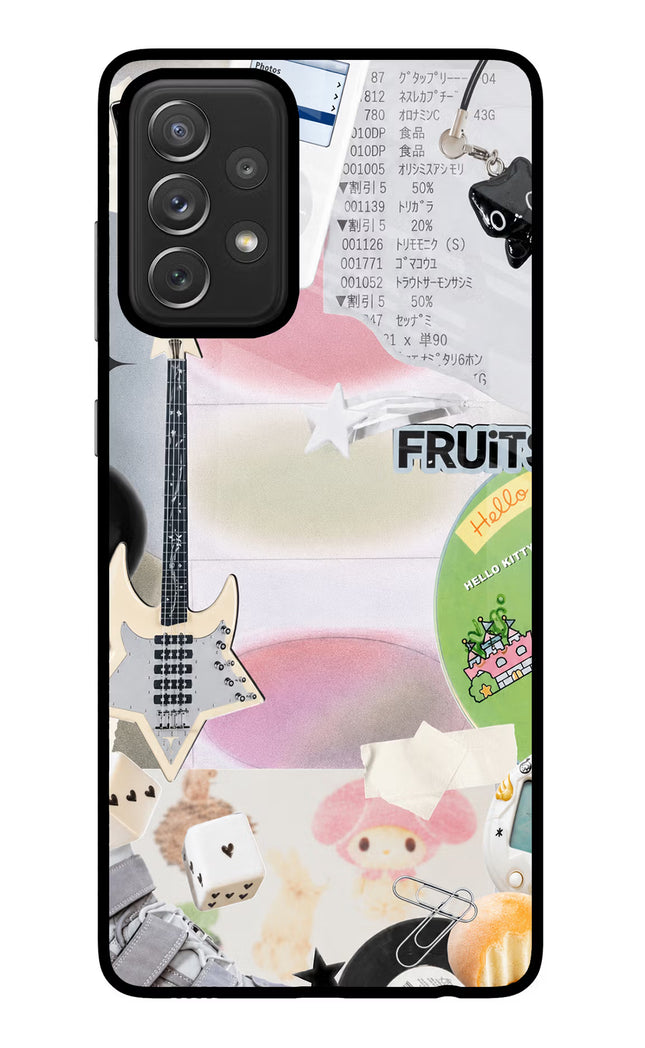 Softcore case Samsung A72 Glass Case Back Cover by Casekaro