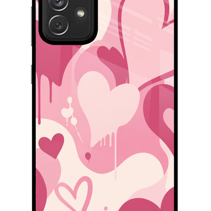 Hearty case Samsung A72 Glass Case Back Cover by Casekaro