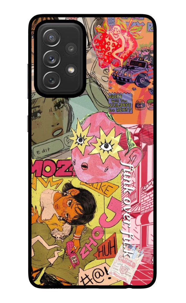 Funkover Samsung A72 Glass Case Back Cover by Casekaro