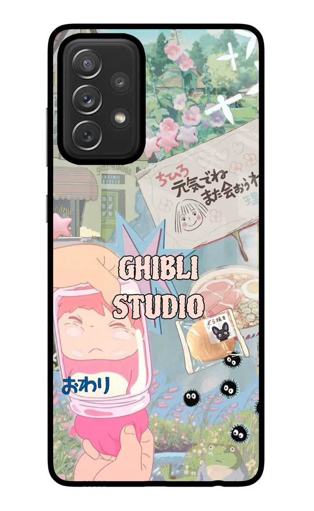 Studio Ghibli Samsung A72 Glass Case Back Cover by Casekaro