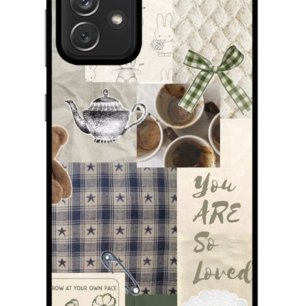 Cookie Samsung A72 Glass Case Back Cover by Casekaro